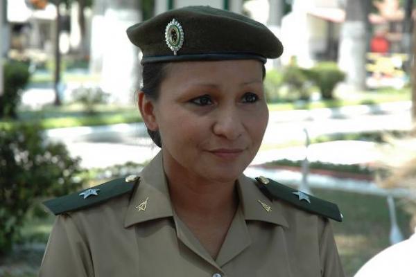 A tenente do Exército Sílvia Nobre Waiãpi, que fará parte da equipe de transição de Jair Bolsonaro (PSL)