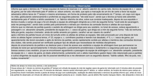 Árbitro relata xingamentos na súmula