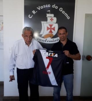 Euller esteve em São Januário em setembro de 2017. 