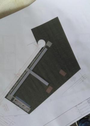 Planta do projeto do CT com sete campos e hotel