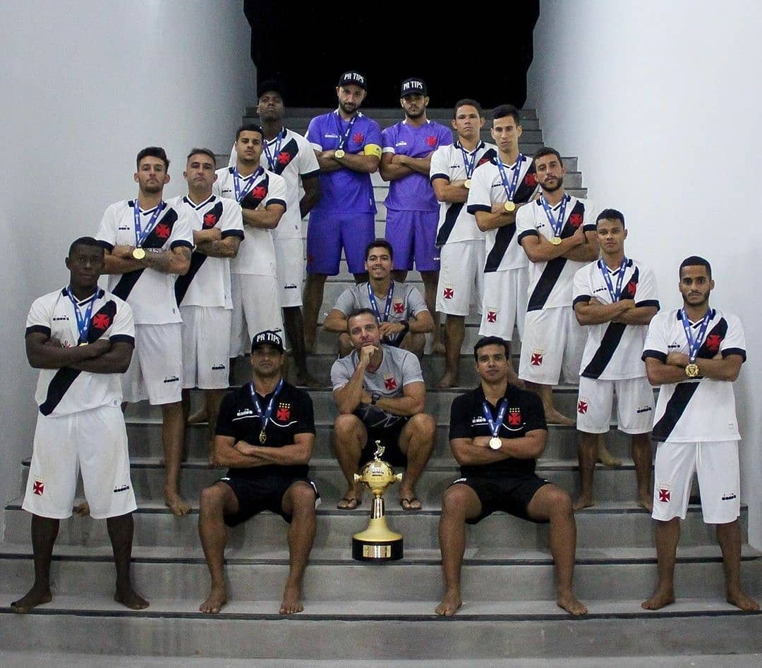 Conmebol Copa Libertadores Futbol de Playa - Santos - Brasil - 11/01/2017 -  Boquinha do Vasco da Gama comemora seu gol durante partida contra o Hanacas  FC (BOL) pela Copa Libertadores de