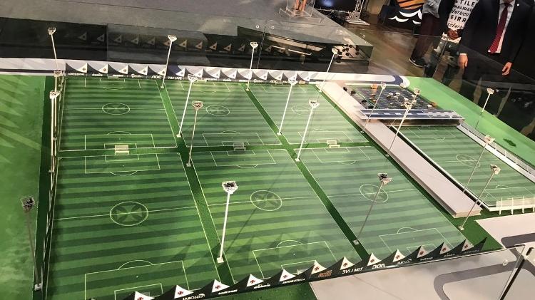 Maquete de centro de treinamento do Vasco: projeto total prevê seis campos e um mini estádio para 2 mil pessoas