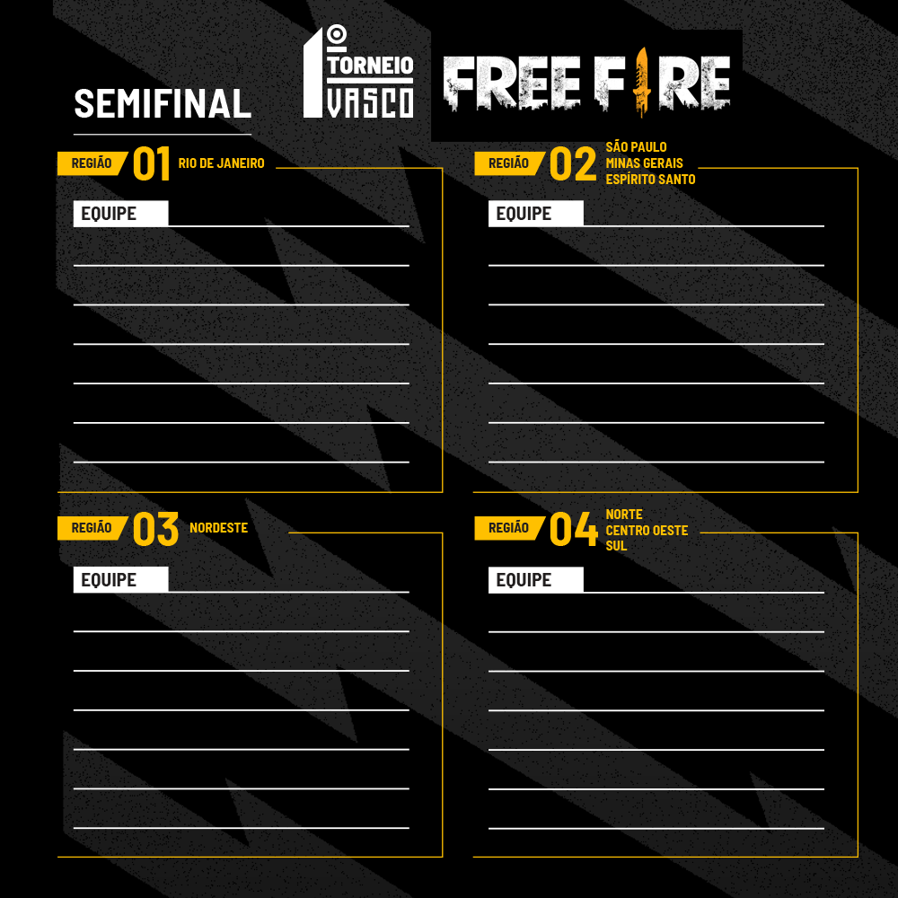 E-Sports: Equipes que participarão do 1° Torneio Vasco de Free Fire estão definidas