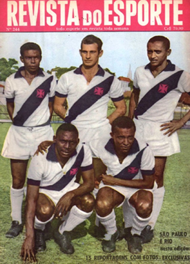 Revista do Esporte, capa de 1963: o ataque do Vasco tinha Altamiro, Célio, Lorico, Sabará e Maurinho