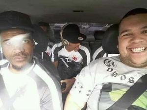 Taxista registra o momento em que leva jogadores do Vasco para o clássico com o Fluminense em São Januário