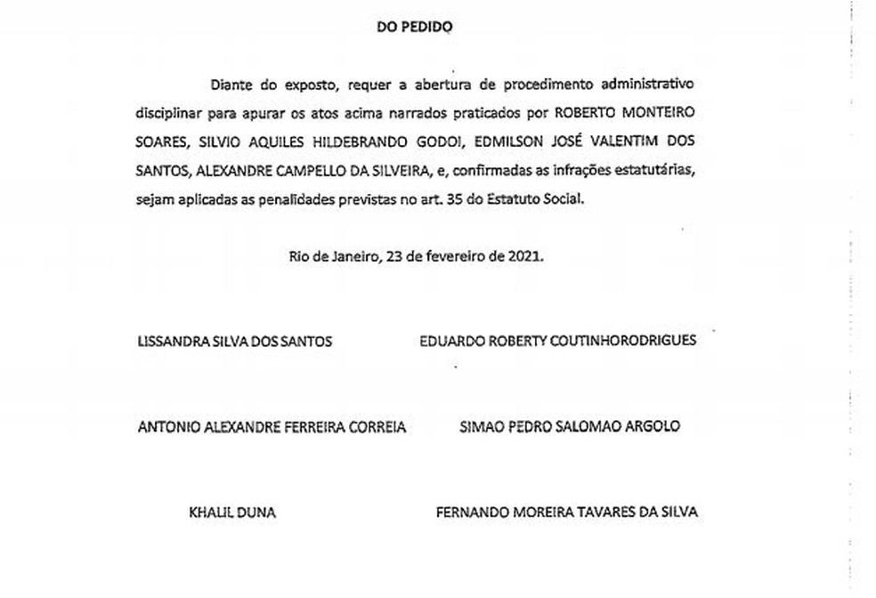 Sócios pedem abertura de inquérito contra ex-presidentes de poderes no Vasco