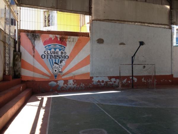 Quadra do Clube do Otimismo, onde atualmente funciona uma escolinha de futsal