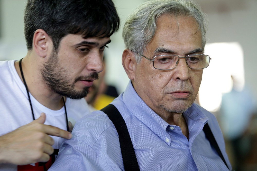 Eurico Brandão e seu pai, Eurico Miranda, na eleição do Vasco de 2014