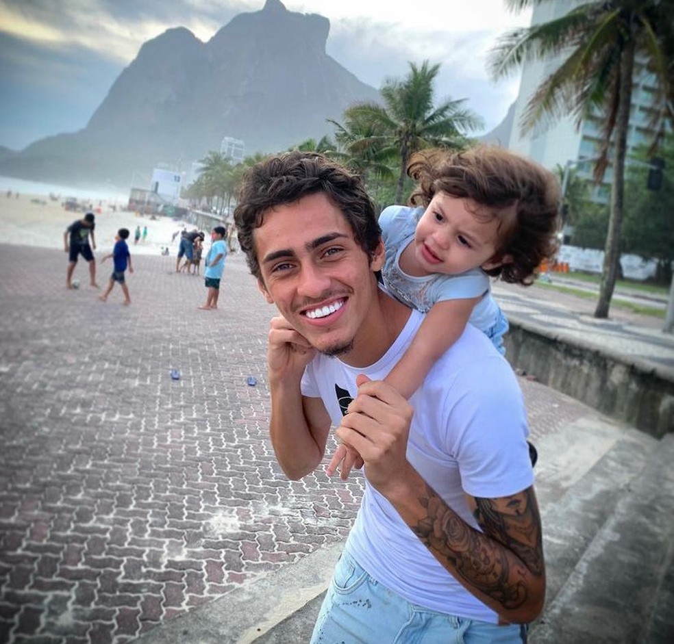 Marlon Gomes com a filha Maitê