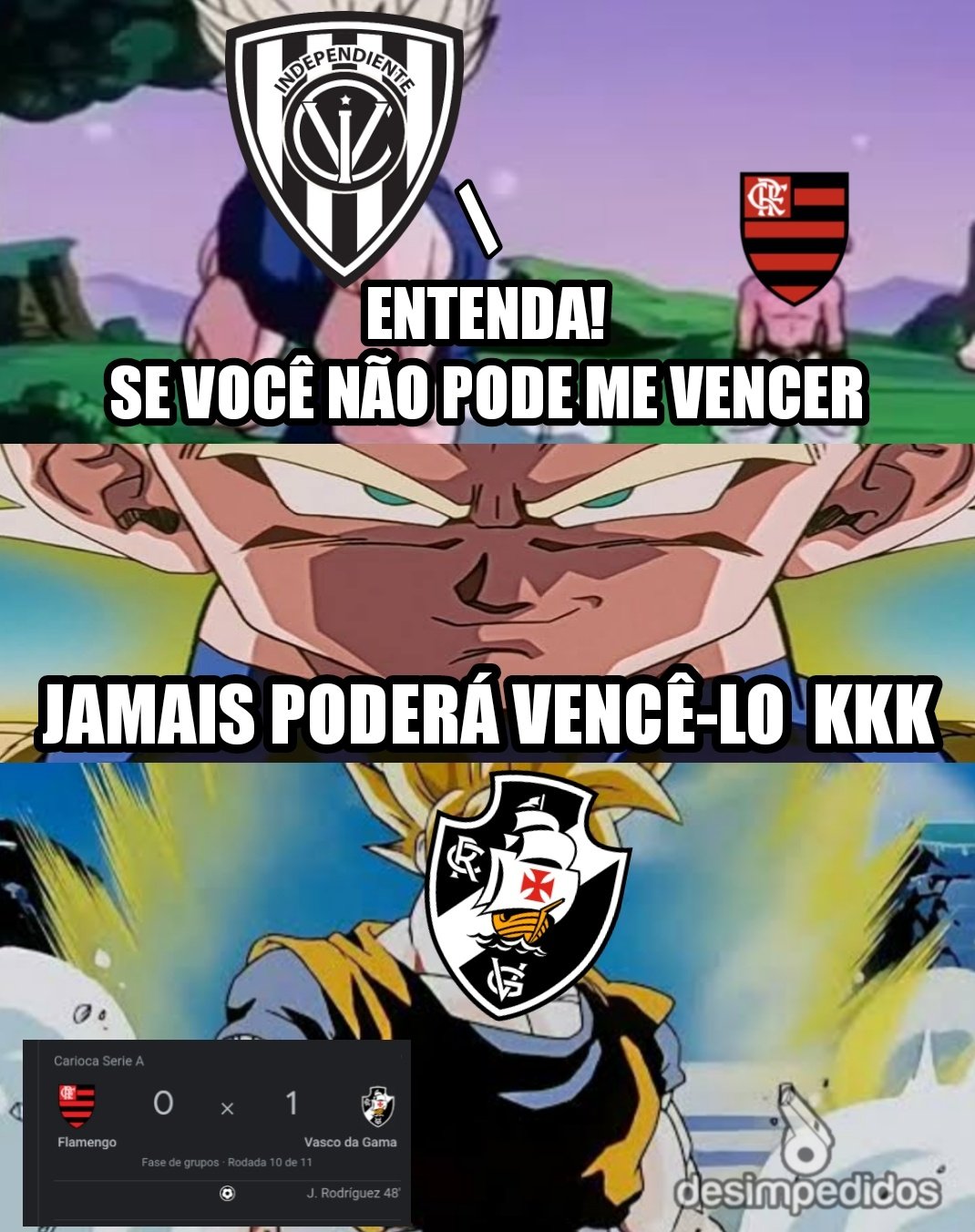 Memes de Flamengo 0 x 1 Vasco