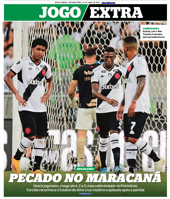 Vasco 1 x 2 Palmeiras - 06/11/19 - Brasileirão - Futebol JP 