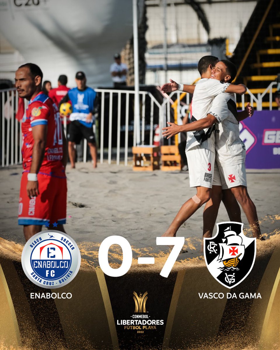 Conmebol Copa Libertadores Futbol de Playa - Santos - Brasil - 11/01/2017 - Boquinha do Vasco da Gama comemora seu gol durante partida contra o Hanacas FC (BOL) pela Copa Libertadores de