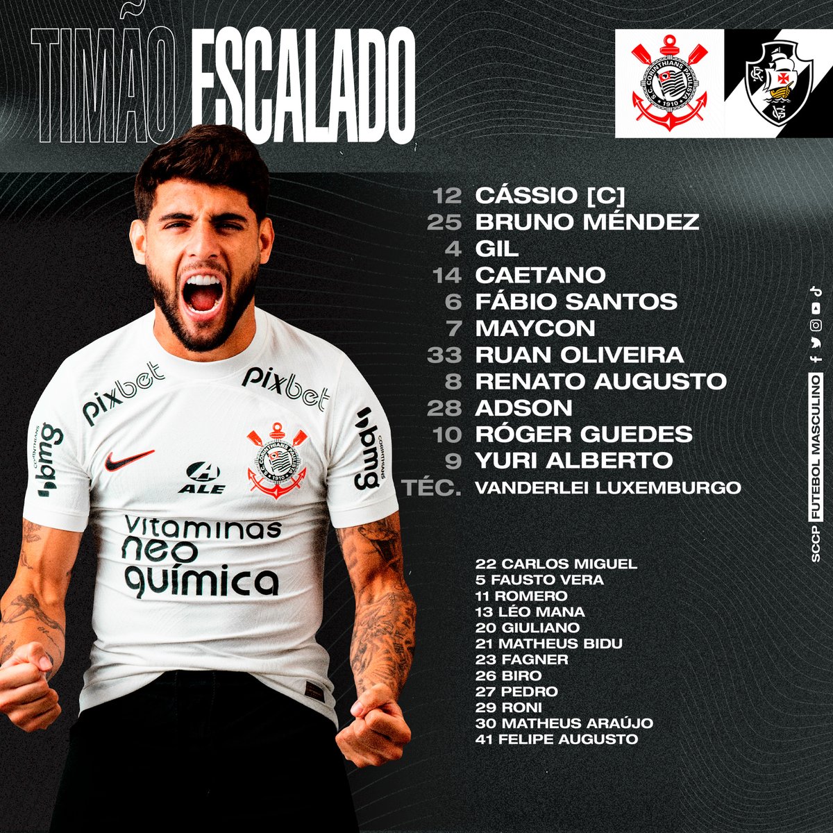 Escalação do Corinthians