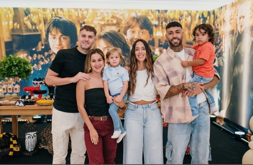 Famílias de Vegetti e Barboza em aniversário em 2024 — Foto: Reprodução