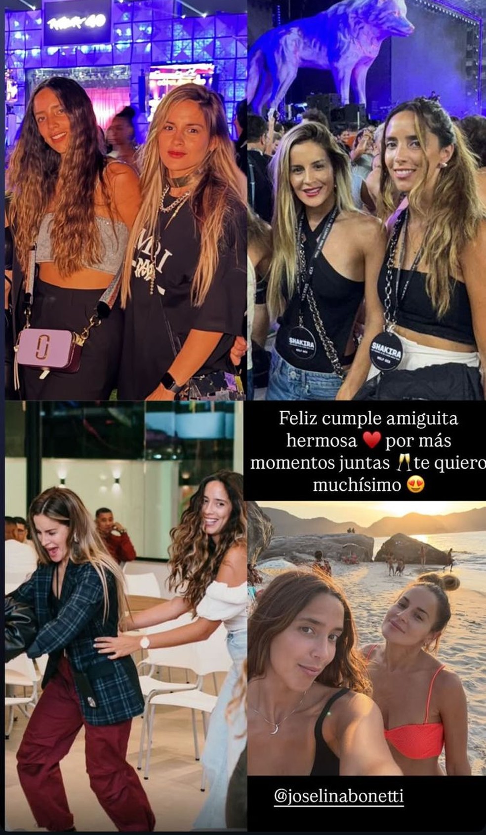 Esposa de Barboza e Vegetti juntas — Foto: Reprodução