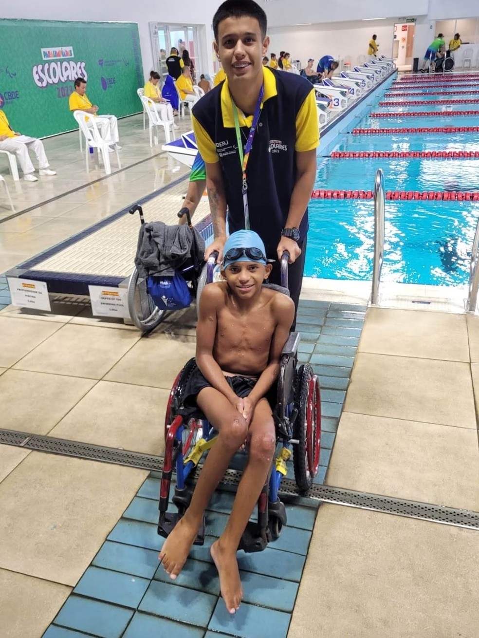 Luan Felipe em participação nas Paralimpíadas Escolares de 2023, em São Paulo — Foto: Arquivo pessoal