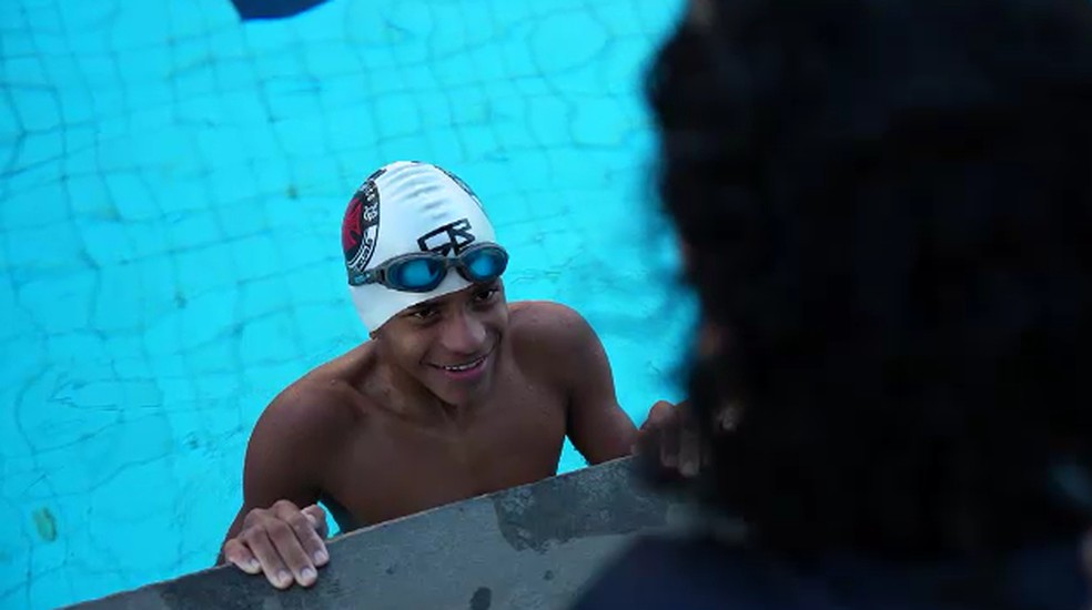 Luan Felipe durante treino no Vasco — Foto: Franciane Dahm