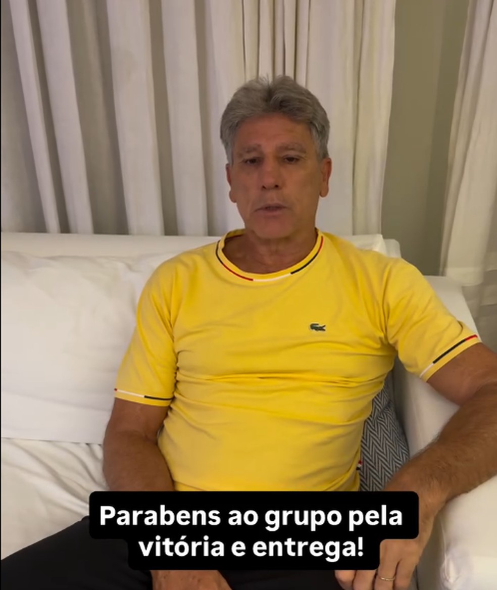 Suspenso, Renato Gaúcho comemora vitória do Vasco sobre Olimpia por 3 a 0