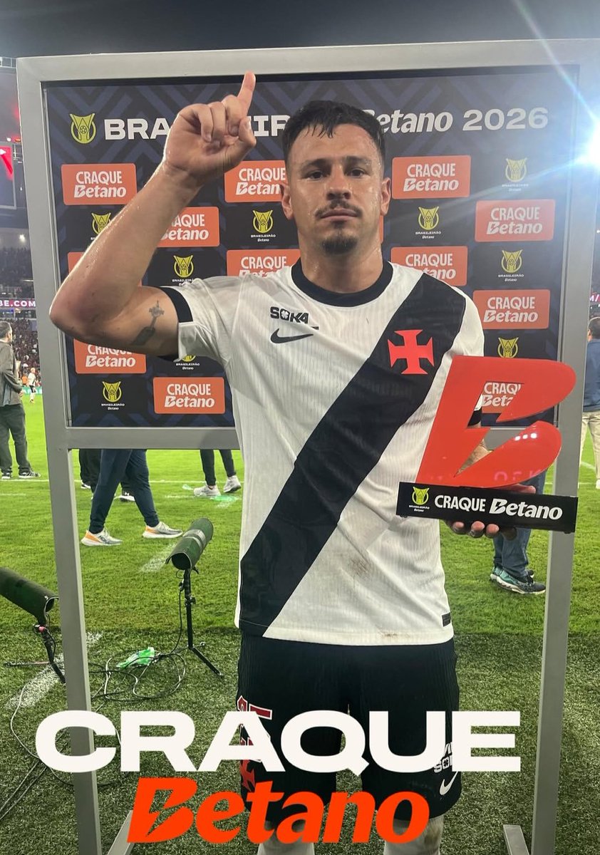 Hugo Moura é eleito 'Craque Betano' no empate entre Flamengo e Vasco por 2 x 2