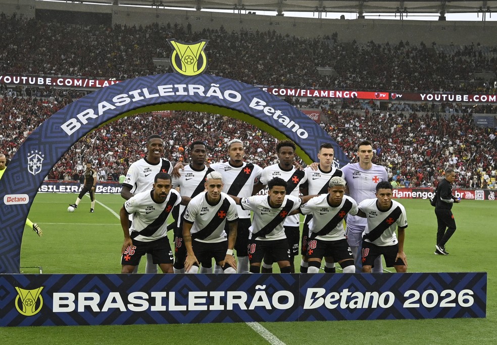 Time do Vasco perfilado | Flamengo x Vasco — Foto: André Durão