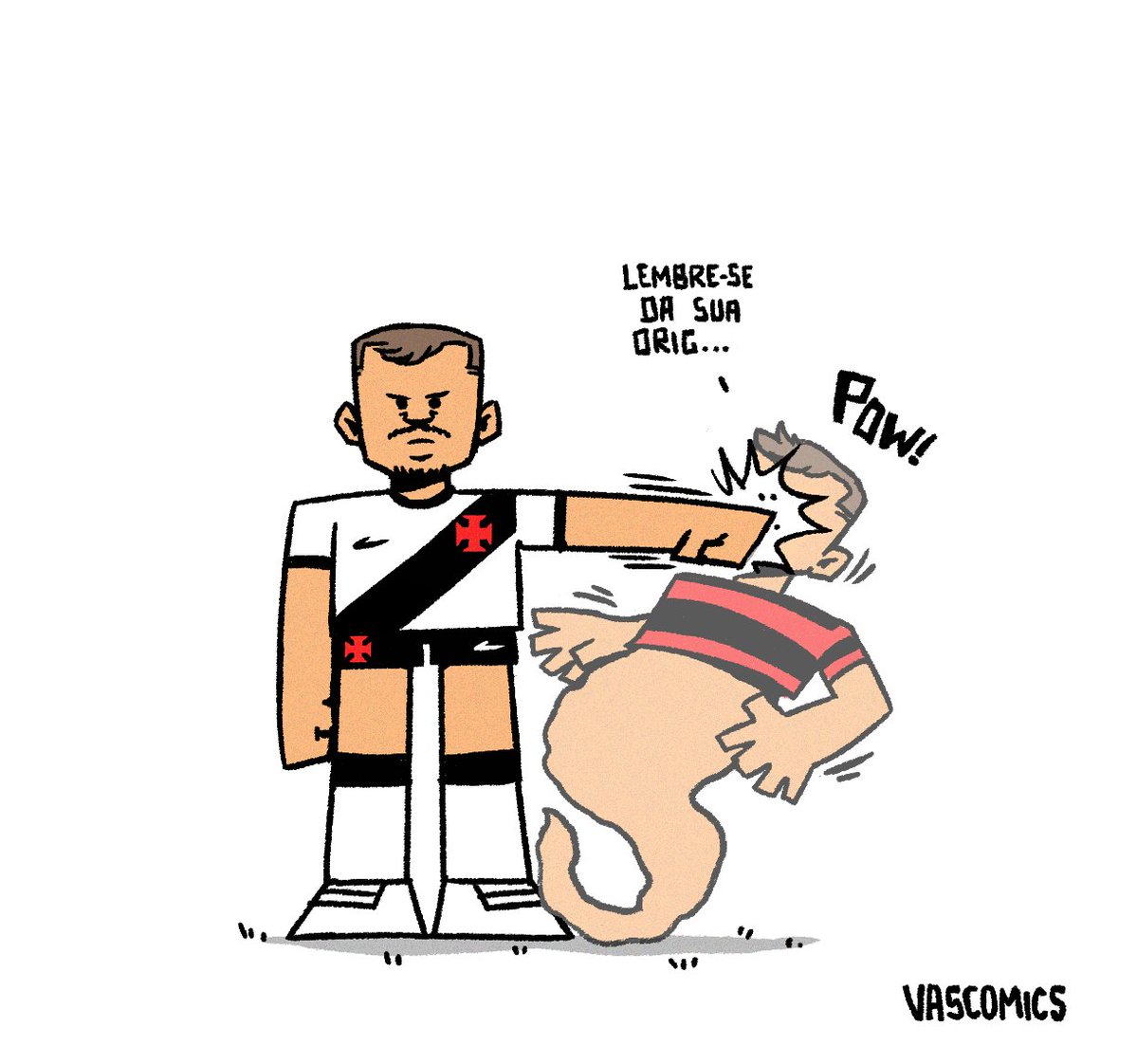 Vascomics cria charge sobre empate entre Flamengo 2x2 Vasco no Brasileirão 2026