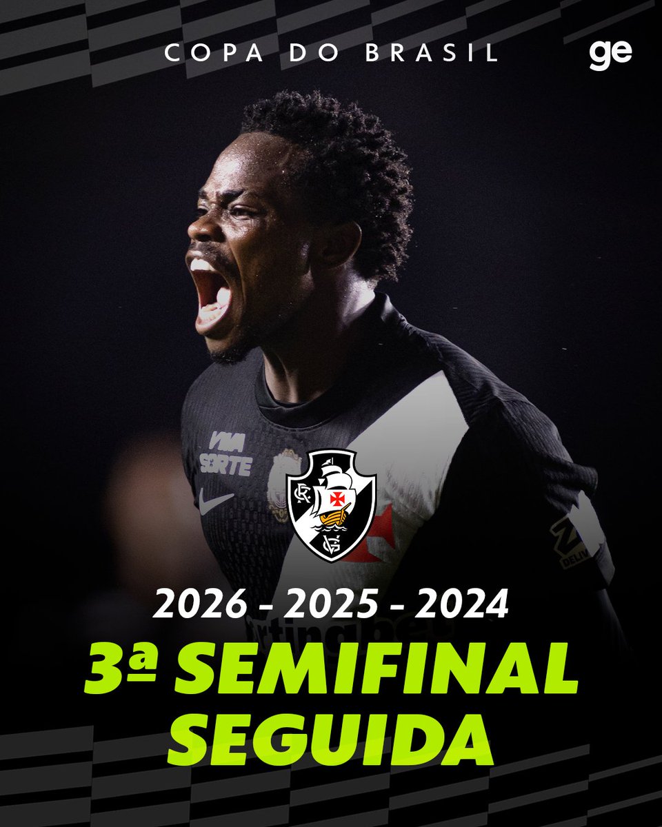 Vasco chega à semifinal da Copa do Brasil pelo 3º ano consecutivo