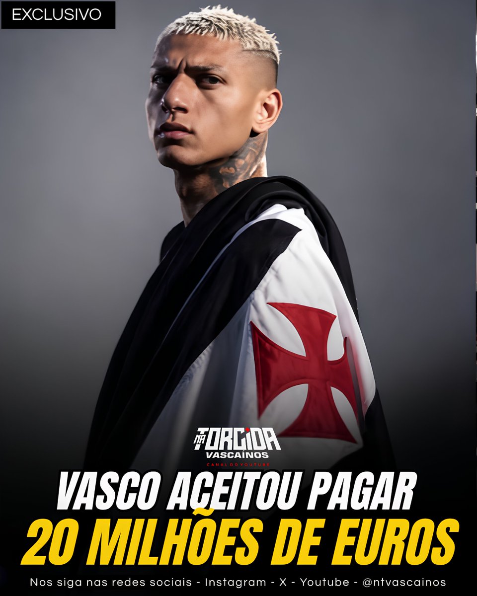 Vasco está disposto a chegar nos 20 milhões de euros pedidos pelo Tottenham