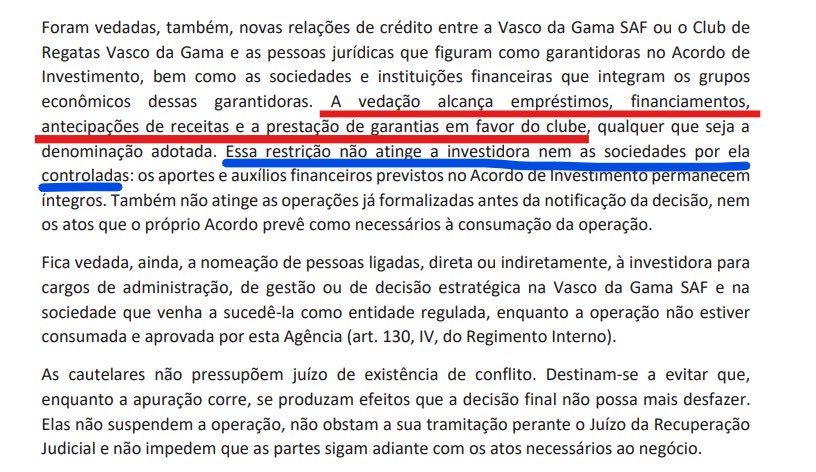 Garantia da Crefisa no processo de venda da SAF não fere determinação da agência de Fair Play